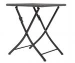 Bolero GL302 PE Wicker Folding Table Square 600mm