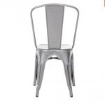 Bolero GL329  Bistro Steel Side Chairs Gun Metal Grey (Pack of 4)