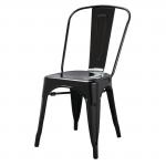 Bolero Bistro Steel Side Chairs Black (Pack of 4) - GL331