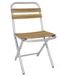 GL980 Bolero Ash and Aluminium Folding Chairs (Pack of 4)