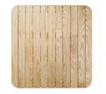 Bolero GL982 Square Ash and Aluminium Table 700mm