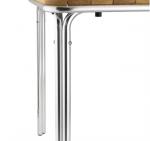 Bolero GL982 Square Ash and Aluminium Table 700mm