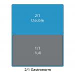 Vogue GM316 Stainless Steel 2/1 Gastronorm Pan 20mm