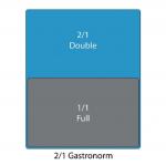 Vogue GM317 Stainless Steel GN 2/1 Double Size Gastronorm Pan - 200mm Depth
