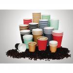 Fiesta Ripple Wall Takeaway Coffee Cups Red 225ml / 8oz (Pack of 500)