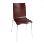 Bolero Square Back Side Chair Dark Chocolate Finish (Pack of 4) GR343