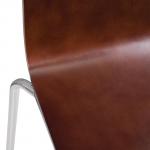 Bolero Square Back Side Chair Dark Chocolate Finish (Pack of 4) GR343