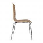 Bolero Square Back Side Chair Zebrano (Pack of 4) GR344