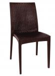 GR361 Bolero Brown PP Rattan Bistro Side Chairs (Pack of 4).
