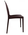 GR361 Bolero Brown PP Rattan Bistro Side Chairs (Pack of 4).