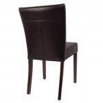 Bolero Faux Leather Contemporary Dining Chair Dark Brown (Pack of 2) GR366