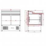 Tefcold G-Line GSS20 Gastronorm Saladette Counter 