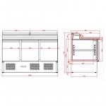 Tefcold GSS435 Gastronorm Saladette Counter