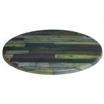 GT176 Werzalit Pre-drilled round table top blanchas Green 800mm.