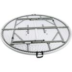Bolero HC270 Round PE Centre Folding Table White 6ft
