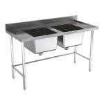 Hallco HDS 650mm Deep Double Bowl Sink � No Undershelf