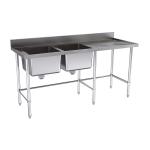 Hallco HDS 650mm Deep Double Bowl Sink � No Undershelf