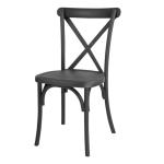 Bolero HW283 Manhattan Cross-Back Resin Chairs Black (4 Pack)