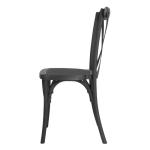 Bolero HW283 Manhattan Cross-Back Resin Chairs Black (4 Pack)