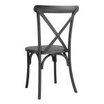 Bolero HW283 Manhattan Cross-Back Resin Chairs Black (4 Pack)