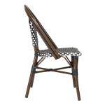 Bolero HW599 Parisian Style PE Rattan Chair Green Dot Mix (2 Pack)