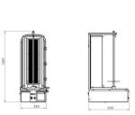 I3G Narrow 3 Burner Integrated Gas Kebab Machine N/LPG
