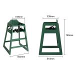 Bolero JB368 Wooden Highchair Forest Green