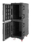 Vogue JD444 Double Front Loading 1/1GN Insulated Food Pan Carrier Black