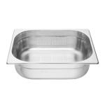 Vogue K845 Stainless Steel Perforated 1/2 Gastronorm Tray 100mm