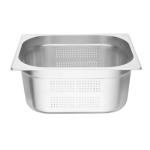 Vogue K846 Stainless Steel Perforated 1/2 Gastronorm Pan 150mm