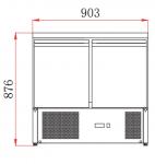Koldbox KXCC2 Commercial 2 Door Compact Gastronorm Prep Counter