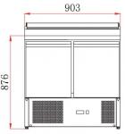 Koldbox KXCC2-SAL Commercial 2 Door Compact Gastronorm Prep Counter With Saladette