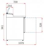 Koldbox KXCC2-SAL Commercial 2 Door Compact Gastronorm Prep Counter With Saladette