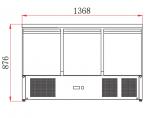 Koldbox KXCC3 Commercial 3 Door Compact Gastronorm Prep Counter