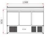 Koldbox KXCC3-SAL Commercial 3 Door Compact Gastronorm Prep Counter With Saladette