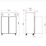 Koldbox KXF1200 Commercial Double Door 1200ltr Freezer