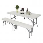 L001 Bolero Centre Folding Utility Table White 6ft