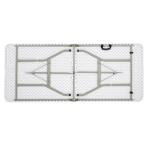Bolero LL001 Rectangular White Centre Folding Table 6ft 