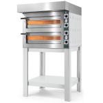 Cuppone LLKTZ6202S Tiziano Twin Deck Slimline Electric Pizza Oven - 4 x 12