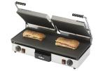 Hallco MEMT16052XNS Double Ribbed Top, Flat Bottom Contact Grill