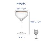Mikasa Sorrento 4-Piece Crystal Coupe Glass Set, 350ml