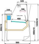 Igloo PICO Flat Glass Deep Serveover Counter 