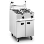 Lincat Opus 800 OG8111/OP2/N Twin Tank Natural Gas Fryer with Pump Filtration - 2 x 14 Litre Tanks