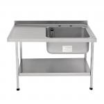 Franke P366 Flat Packed Single Bowl Sink with Left Hand Drainer 1200 x 650mm
