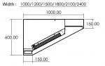 Parry General Commercial Extraction Canopies No Fan Pack - Depth 1000mm