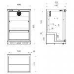 Interlevin PD10H Commercial Undercounter Single Door Bottle Cooler