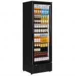 Interlevin PD110T Upright Black Single Glass Door Bottle Cooler