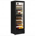 Interlevin PD110T Upright Black Single Glass Door Bottle Cooler