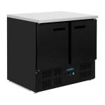 Polar PG022 G-Series Double Door Counter Fridge Black 240Ltr