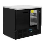 Polar PG022 G-Series Double Door Counter Fridge Black 240Ltr